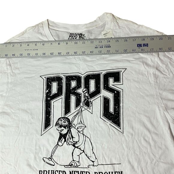 PRPS T Shirt Mens 3XL White Graphic Bruised Never Broken World Tour Streetwear - Picture 9 of 15